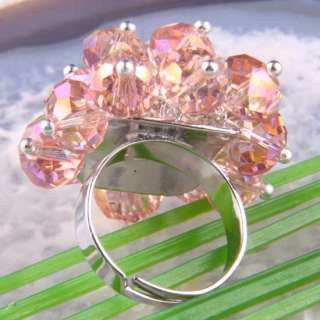 New Color Swarovski Crystal Faceted Ring Size 7 10 Z083  