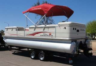  07 25FT SUNTRACKER TRI TOON PARTY BARGE V6 IN/OUTBOARD 