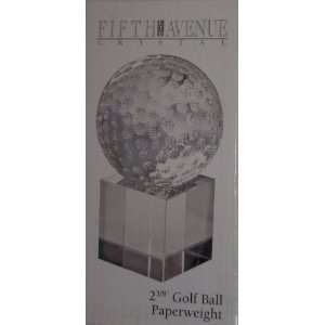  Fifth Avenue Crystal Golf Ball Paperweight Office 