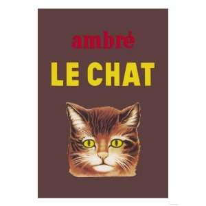  Ambre le Chat Animals Giclee Poster Print, 18x24