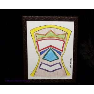   Colored Pencil Sketch Framed Art Mixed Media Drawing by Mike Mindless