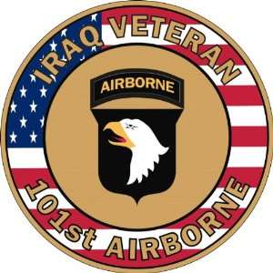  US Army Iraq Veteran 101st Airborne Decal Sticker with USA 