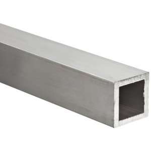Aluminum 6063 T52 Square Tubing, ASTM B221, 3 x 3, 1/4 Wall, 36 