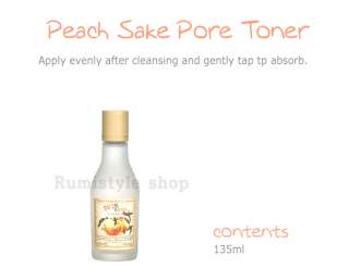 This lightweight, refreshing toner, with rice sake and peach extract 