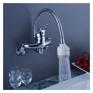   Kitchen Faucet with Flexible Spout (Wall Mount)