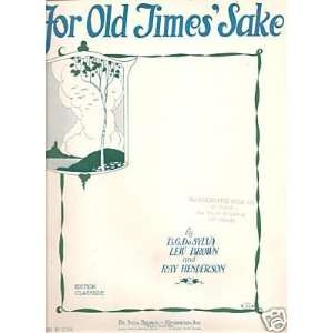 Sheet Music For Old Times Sake 112 