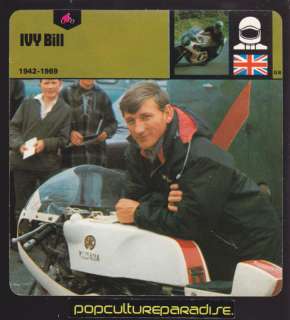 BILL IVY 1967 Yamaha 125 Motorcycle Racing PICTURE CARD  