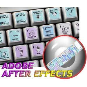 ADOBE AFTER EFFECTS GALAXY SERIES KEYBOARD STICKERS SHORTCUTS 12X12 