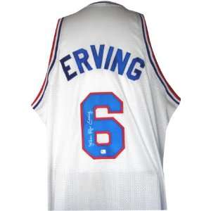  Julius Dr. J Erving Autographed Philadelphia 76ers White 