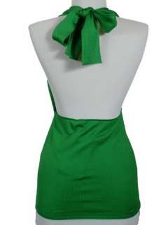 NWT $1298 Ralph Lauren PURPLE LABEL XL Green Silk Halter Top NEW 
