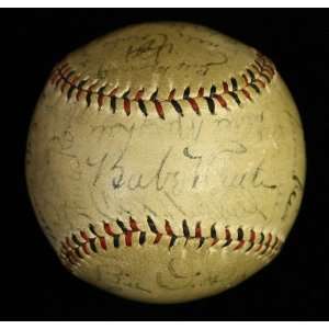  Babe Ruth, Lou Gehrig Signed Baseball Ball Psa/dna Sports 