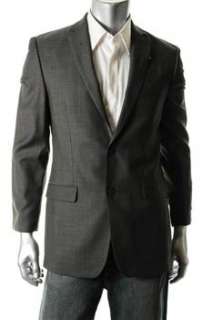 Calvin Klein Mens Suit Jacket Gray Wool 38L  