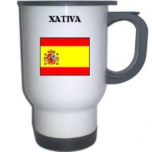  Spain (Espana)   XATIVA White Stainless Steel Mug 