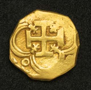 1621, Philip III of Spain. Scarce 2 Escudos Gold Cob Coin. R  