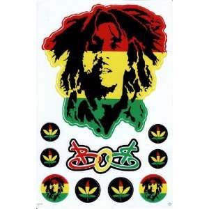    Bob Marley One Love Reggae Decal Sticker Sheet X29 