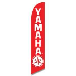 Yamaha 11.5ft x 2.5ft Feather Banner Flag Set   INCLUDES 15FT POLE KIT 