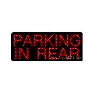  Parking In Rear LED Sign 11 x 27