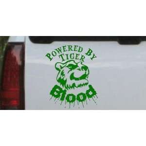 Powered By Tiger Blood Funny Car Window Wall Laptop Decal Sticker 