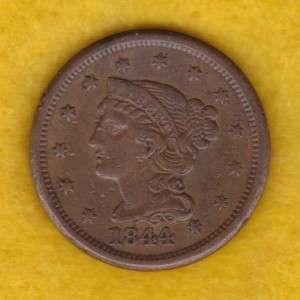 US LARGE CENT   1844 (B0126)  