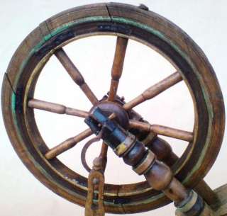 ANTIQUE LITHUANIAN SPINNING WHEEL 1876  