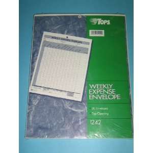 com TOPS, Weekly Expense Envelope, 20 Envelopes, Top Opening, 8.5 x 