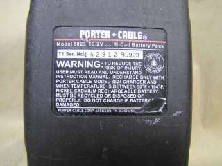 PORTER CABLE BATTERY 19.2 VOLT Model 8823  