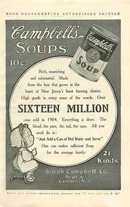 1905 Campbells Soup   Vintage Print Ad  