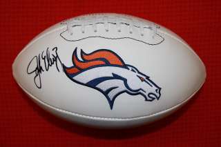   Autographed Denver Broncos Logo Football Hall of Fame   COA  
