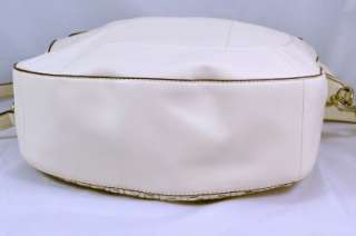   Coach Woven Kristin Round Leather Parchment Satchel 19312 $498  
