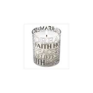    Faith Peace Hope Dream Sentimental Words Jar Candle