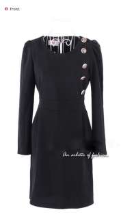 Inspired by Victoria Beckham Long Sleeve Button Dress UK6 8 10 12 