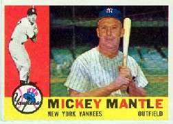 1960 Topps #350 Mickey Mantle EX  