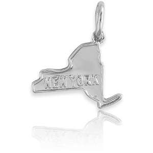   Sterling Silver NY Map Charm Z 8586 Itâ?TMs Charming Jewelry