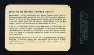 1960 Mayrose Football Cardinals #9 MIKE McGEE SGC 92  
