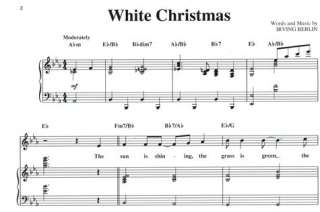 WHITE CHRISTMAS Sheet Music High Voice w/ Piano Berlin  