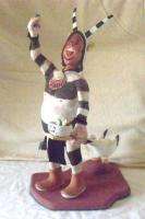 Vintage 1980s Hopi Carved Koshare Clown Kachina Katsina Doll   WALTER 