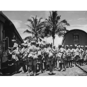  Troops of the Punjab Regiment Boarding a Train Premium 