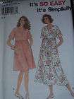 SIMPLICITY 9047 LADIES PULLOVER HOUSE DRESS PATTERN6 24