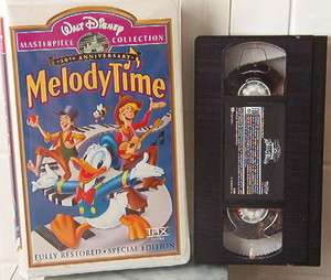  Disney 50th Anniversary Melody Time Animated Movie 1998 VHS Clamshell