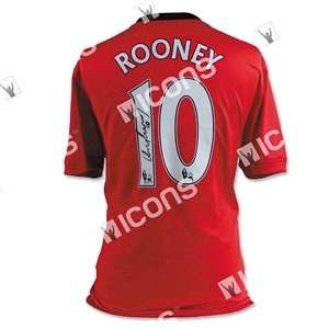  hidden Wayne Rooney Signed Manchester United Jersey 