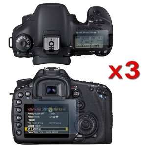    3 Pack Lcd Screen Shield Film For Canon Eos 7D