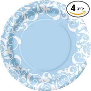  Design Design Parisian Swirls Light Blue Dinner Plate, 8 
