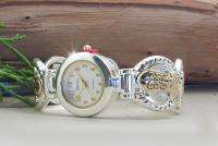 HORSE & WESTERN LADIES WOMENS HORSES, BOOTS & STARS CUFF WATCH SILVER 