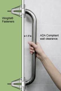 STAINLESS STEEL BATHROOM SHOWER GRAB BAR 12 INCHES ADA  