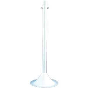 Mr. Chain 91501 6 White Stanchion, 2 link x 41 Overall Height, Pack 