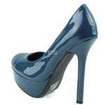   Heel Dance Club Round Toe Shinny Patent Platform Stilettos Pumps Shoes