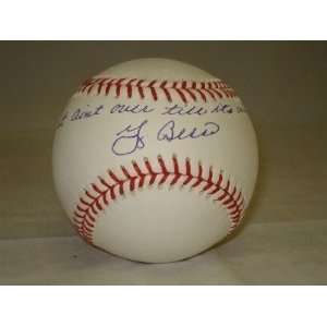  Autographed Yogi Berra Ball   It Aint Over PSA K88753 