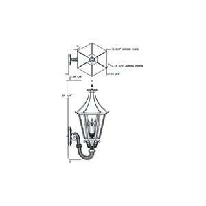 Hanover Lantern B196FSMVBZ Westminster LE Large 4 Light Outdoor Wall 