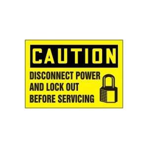 CAUTION Labels DISCONNECT POWER AND LOCK OUT BEFORE SERVICING (W 