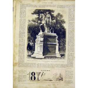  Statue Frederic Sans Souci Garden French Print 1866